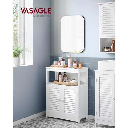 VASAGLE Badschrank BBC40WT weiß 60,0 x 30,0 x 80,0 cm