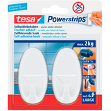 Artikelbild 1 für tesa Powerstrips Klebehaken für max. 2,0 kg, 3,8 x 7,0 cm, 2 St., Artikelnummer 820961
