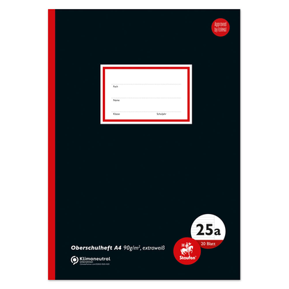 Artikelbild 2 für Staufen® Schulheft Oberschule 9,0 cm Rand Lineatur 25a liniert DIN A4 Außenrand, 20 Blatt, 1 St., Artikelnummer 602744