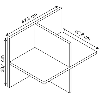 Artikelbild 2 für MÖBELPARTNER Hank Fachteiler für Regale artisan-eiche 47,5 x 32,8 x 38,4 cm, Artikelnummer 336729