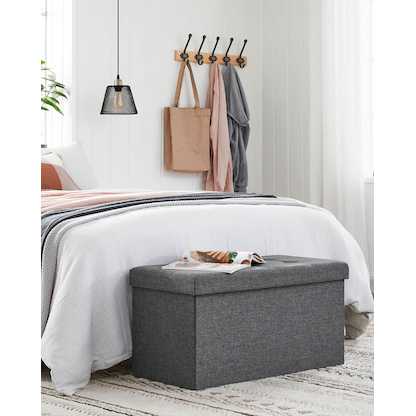 Artikelbild 4 für SONGMICS Sitztruhe LSF47K dunkelgrau Stoff 76,0 cm, Artikelnummer 439727