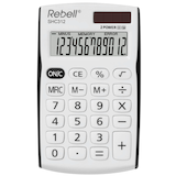 Artikelbild 1 für Rebell SHC312 BK Taschenrechner weiß/schwarz, Artikelnummer 100469