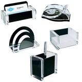 Artikelbild 1 für WEDO Schreibtischset Acryl Exklusiv glasklar/schwarz, Artikelnummer 782656
