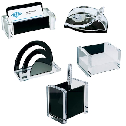 Artikelbild für WEDO Schreibtischset Acryl Exklusiv glasklar/schwarz, Artikelnummer 782656