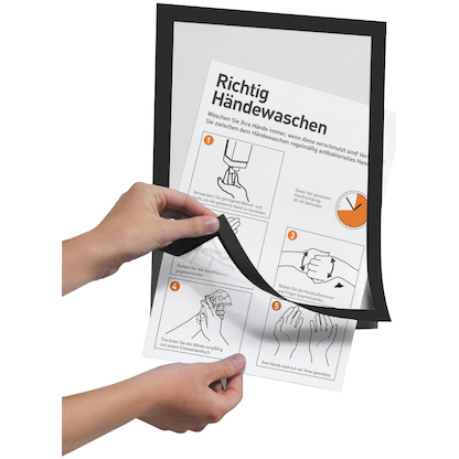 Artikelbild 2 für DURABLE Magnetrahmen DURAFRAME® MAGNETIC A4 schwarz A4, 5 St., Artikelnummer 612887