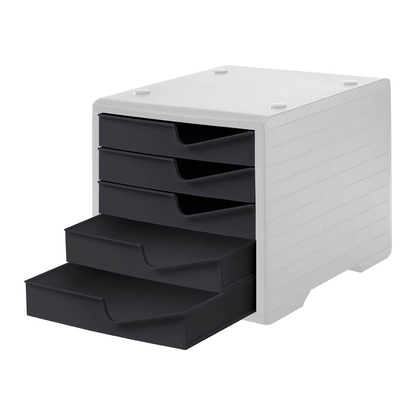 Artikelbild 2 für styro Schubladenbox styroswingbox anthrazit 275-8430.181, DIN A4 mit 5 Schubladen, 1 St., Artikelnummer 821857