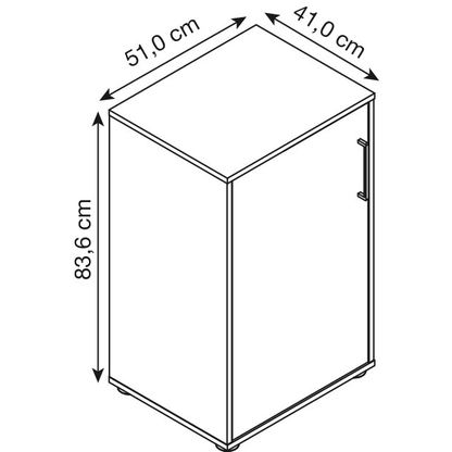 Artikelbild 2 für MÖBELPARTNER Aktenschrank Aino, 155719 schwarz 1 Fachboden 51,0 x 41,0 x 83,6 cm, Artikelnummer 172449