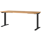 Artikelbild 1 für GERMANIA Lissabon höhenverstellbarer Schreibtisch navarra-eiche rechteckig, T-Fuß-Gestell schwarz 180,0 x 80,0 cm, Artikelnummer 727287