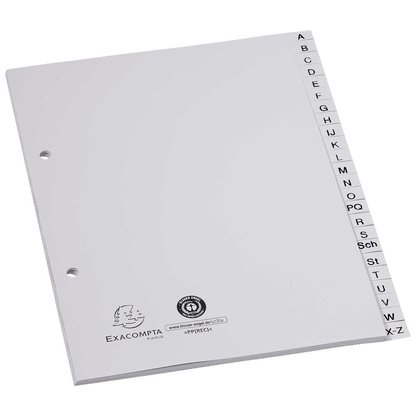 Artikelbild 4 für Exacompta Ordnerregister DIN A5 Halbformat A-Z grau 24-teilig, 1 Satz, Artikelnummer 386393