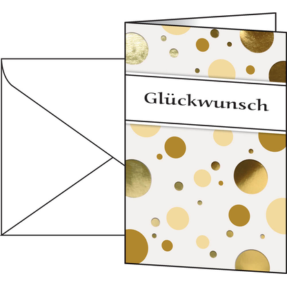 Artikelbild für SIGEL Glückwunschkarten Golden Bubble DS106 DIN A6, 10 St., Artikelnummer 146512
