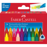 Artikelbild 1 für FABER-CASTELL Triangular Wachsmalstifte farbsortiert, 24 St., Artikelnummer 252183