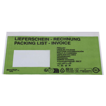 Artikelbild für docuFIX® PAPER Lieferscheintaschen Papier DIN lang 1.000 St., Artikelnummer 517357