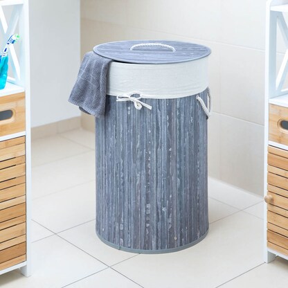 Artikelbild 4 für relaxdays Wäschekorb grau, 1 St., Artikelnummer 393344