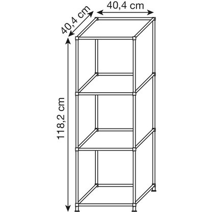 Artikelbild 2 für viasit Aktenregal System4 rubinrot 40,4 x 40,4 x 118,2 cm, 1 St., Artikelnummer 501672