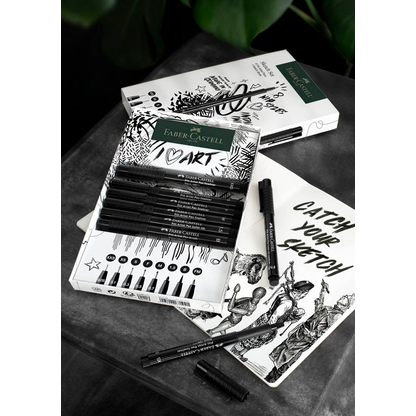 Artikelbild 7 für FABER-CASTELL Pitt Artist Pen Handlettering-Set schwarz, 1 Set, Artikelnummer 278347