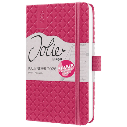 Artikelbild 2 für SIGEL Buchkalender Jolie 2026 fuchsia pink, 1 St., Artikelnummer 568828