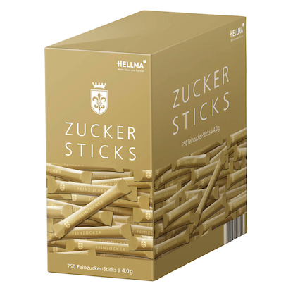 Artikelbild 2 für HELLMA Goldline Zuckersticks, 750 x 4,0 g, Artikelnummer 281035