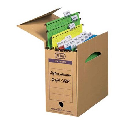 Artikelbild für ELBA Archivboxen tric system braun 16,0 x 34,1 x 31,5 cm, 6 St., Artikelnummer 748624
