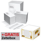 Artikelbild 1 für AKTION: Briefumschläge DIN lang mit Fenster weiß haftklebend 1 Set + GRATIS office discount Zettelbox, Artikelnummer 573737