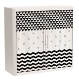 Artikelbild 1 für PAPERFLOW easyOffice Black & White Rollladenschrank 60436 2 Fachböden 110,0 x 41,5 x 104,0 cm, Artikelnummer 210819