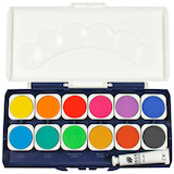 Artikelbild 1 für DONAU Wasserfarbkasten 12 Farben, Artikelnummer 693998