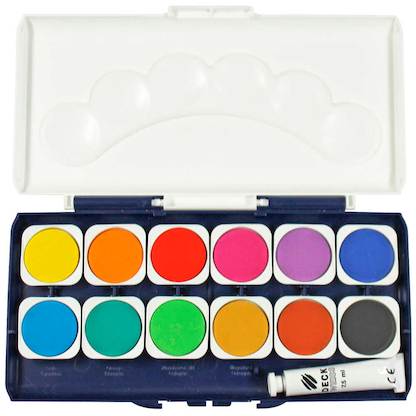 Artikelbild für DONAU Wasserfarbkasten 12 Farben, Artikelnummer 693998