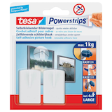 Artikelbild 1 für tesa Powerstripes Klebenägel für max. 1,0 kg, 20,0 x 30,0 mm, 2 St., Artikelnummer 820959