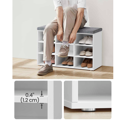 Artikelbild 4 für VASAGLE Schuhbank LHS009W14 weiß, grau Holz 78,6 cm, Artikelnummer 760318
