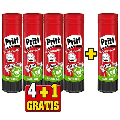 Artikelbild für 4 + 1 GRATIS: Pritt Klebestifte 43,0 g, 4 St. + GRATIS 1 St., Artikelnummer 218925
