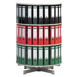 Artikelbild 1 für reef Ordnerdrehsäule hellgrau bis zu 72 Ordner, Komplett drehbar, H: 123,0 cm, Artikelnummer 167437