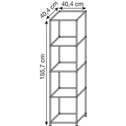 Artikelbild 2 für viasit Aktenregal System4 rubinrot 40,4 x 40,4 x 155,7 cm, 1 St., Artikelnummer 501801