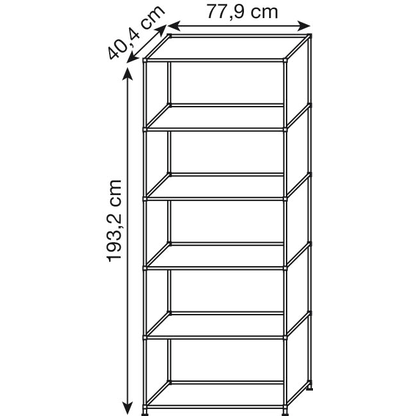 Artikelbild 2 für viasit Aktenregal System4 violettblau 77,9 x 40,4 x 193,2 cm, 1 St., Artikelnummer 502247