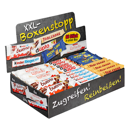 Artikelbild für XXL-Boxenstopp Schokoriegel 66 St./1836,4 g, Artikelnummer 844427
