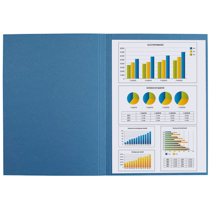 Artikelbild 3 für FALKEN Aktendeckel DIN A4 blau, 100 St., Artikelnummer 947671