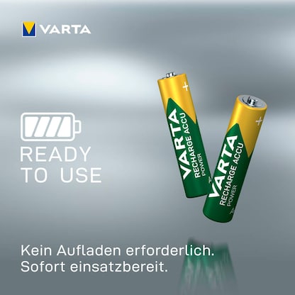 Artikelbild 3 für VARTA Akkus RECHARGE ACCU Power Ni-MH Micro AAA 800 mAh, 4 St., Artikelnummer 883249