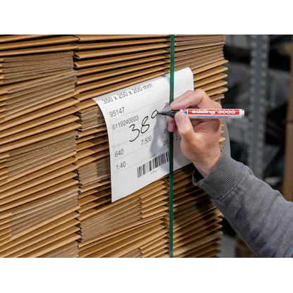 Artikelbild 10 für edding 3000 Permanentmarker rot 1,5 - 3,0 mm, 10 St., Artikelnummer 316513