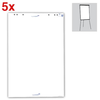 Artikelbild für Legamaster Flipchart-Papier blanko 65,0 x 98,0 cm, 20 Blatt, 5 Blöcke, Artikelnummer 140954