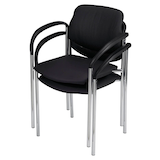 Artikelbild 1 für Nowy Styl Besucherstühle Styl schwarz Leder, 2 St., Artikelnummer 485877