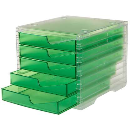 Artikelbild 5 für styro Schubladenbox styroswingbox light gecko 275-8430.25124, DIN A4 mit 5 Schubladen, 1 St., Artikelnummer 821864