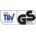 Prüfsiegel mit den Schriftzügen „SGS TÜV Saar“ und „GS geprüfte Sicherheit“ nebeneinander, steht für geprüfte Sicherheit von Produkten.
