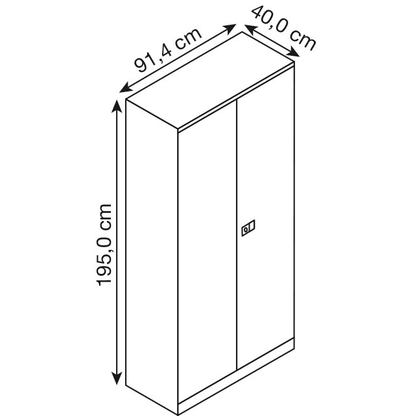 Artikelbild 2 für AKTION: BISLEY Stahlschränke Universal E782A04506P3 lichtgrau, kardinalrot 4 Fachböden 91,4 x 40,0 x 195,0 cm, aufgebaut, 3 St., Artikelnummer 102687