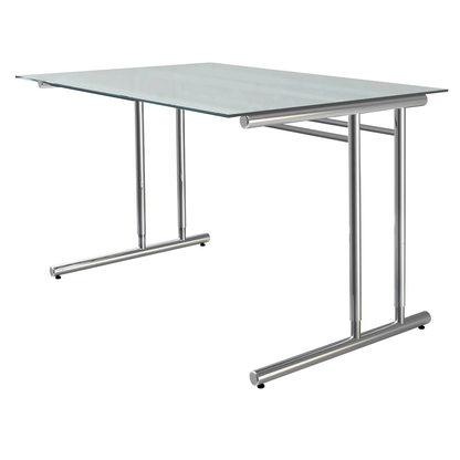 Artikelbild 4 für Kerkmann Lago Schreibtisch satiniert rechteckig, C-Fuß-Gestell chrom 120,0 x 80,0 cm, Artikelnummer 655908