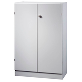 Artikelbild 1 für HAMMERBACHER Aktenschrank 6550, V6550/5/5/SG lichtgrau 2 Fachböden 80,0 x 42,0 x 127,0 cm, Artikelnummer 864722