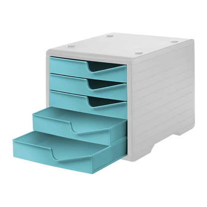 Artikelbild 2 für styro Schubladenbox styroswingbox aqua 275-8430.5281, DIN A4 mit 5 Schubladen, 1 St., Artikelnummer 821993