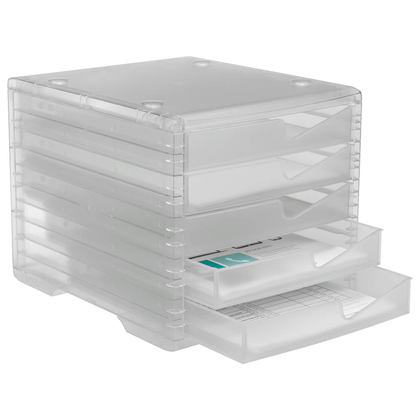 Artikelbild 2 für styro Schubladenbox styroswingbox light transparent 275-8430.224, DIN A4 mit 5 Schubladen, 1 St., Artikelnummer 821732
