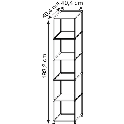 Artikelbild 2 für viasit Aktenregal System4 schwarz 40,4 x 40,4 x 193,2 cm, 1 St., Artikelnummer 214460