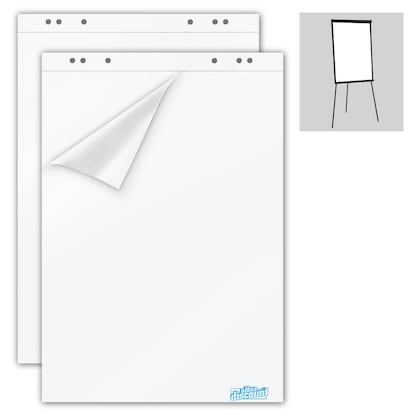 Artikelbild für office discount Flipchart-Papier blanko 67,5 x 98,0 cm, 20 Blatt, 2 Blöcke, Artikelnummer 377984