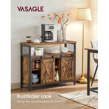 Artikelbild 4 für VASAGLE Sideboard, LSC092B01 braun 100,0 x 33,0 x 80,0 cm, 1 St., Artikelnummer 262828