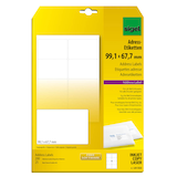 Artikelbild 1 für SIGEL Adressetiketten LA322 weiß 99,1 x 67,7 mm, 25 Blatt, Artikelnummer 513080