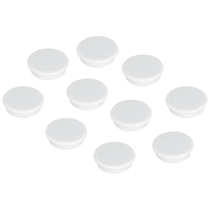 Artikelbild für FRANKEN Haftmagnet Magnete weiß, Kunststoff Ø 2,4 x 0,63 cm, 10 St., Artikelnummer 142089